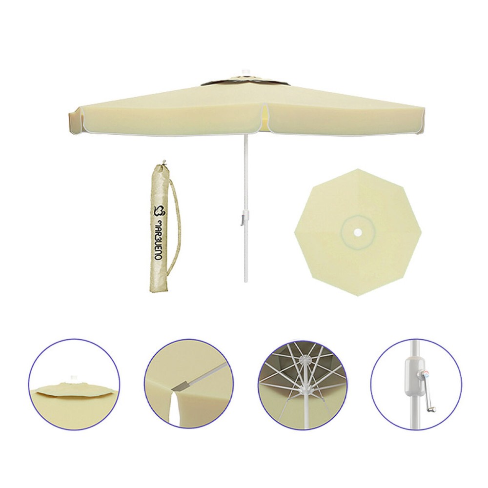 Slunečník Marbueno Alb Poliester Aluminiu Ø 270 cm