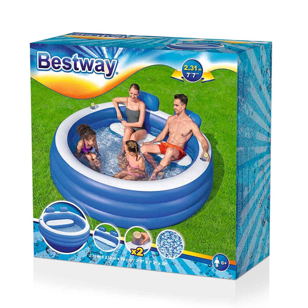 Bestway Piscină Gonflabilă Familială 231x219x79 +6 Ani Grădină 54422