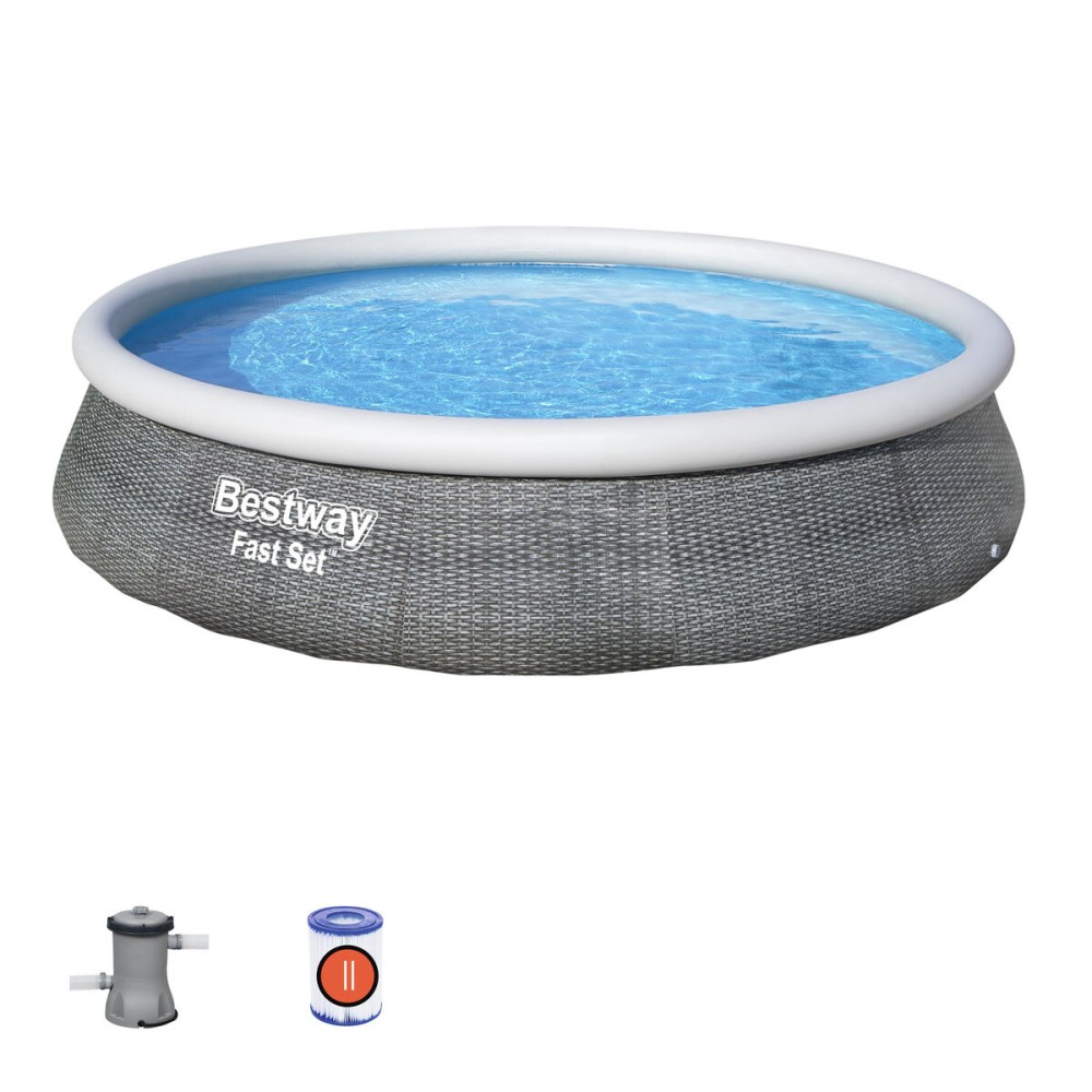 Piscină Gonflabilă Bestway Gri 7340 L 396 x 84 cm