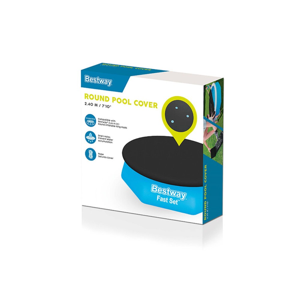 Husă pentru piscină Bestway Negru Ø 244 cm (1 Unități)