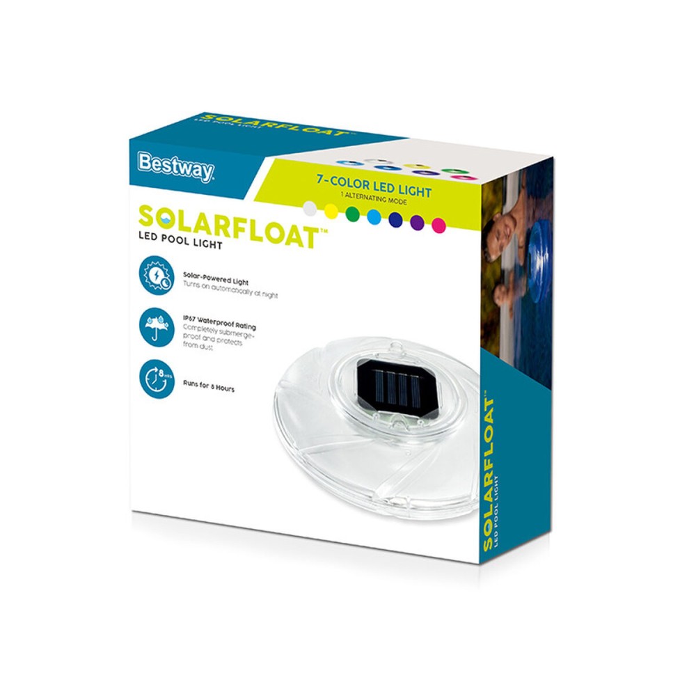 Lumină solară flotantă pentru piscină Bestway Ø 18 cm (1 Unități)