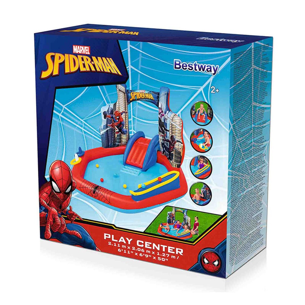 Piscină pentru copii Bestway Spiderman 211 x 206 x 127 cm Loc de joacă