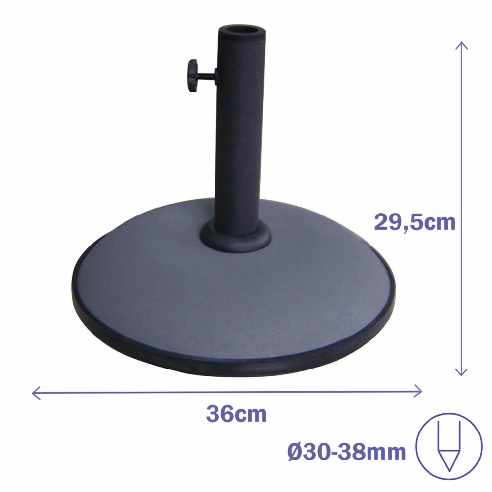 Marbueno Bază Umbrelă Rotundă Beton 36x29,5 cm 11KG Gri Grădină, Piscină, Terasă