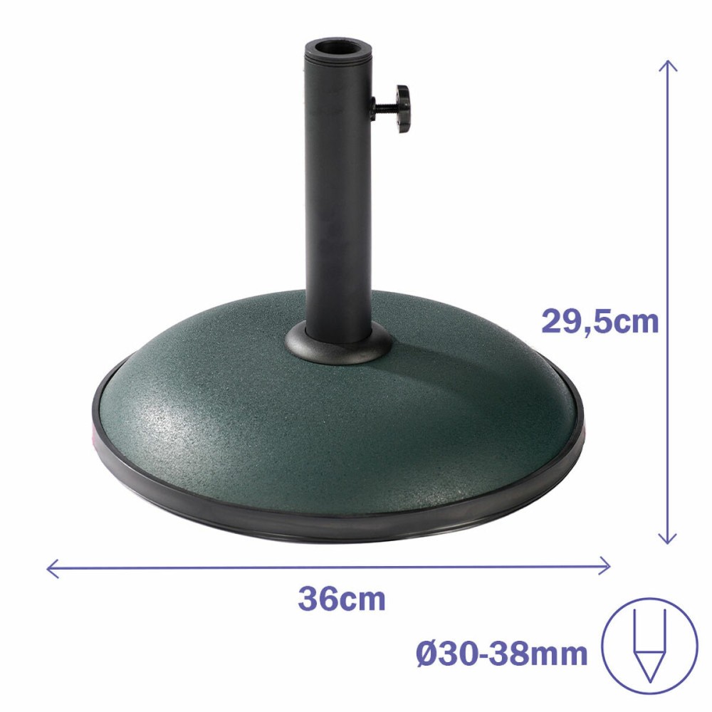 Marbueno Bază Umbrelă Rotundă Beton 36x29,5 cm 11KG Verde Grădină, Piscină, Terasă