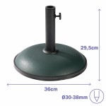 Marbueno Bază Umbrelă Rotundă Beton 36x29,5 cm 11KG Verde Grădină, Piscină, Terasă