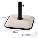 Marbueno Umbrelă Cuadrată Beton 35X35X5,2 cm 11KG Alb Grădină, Piscină, Terasă 10457