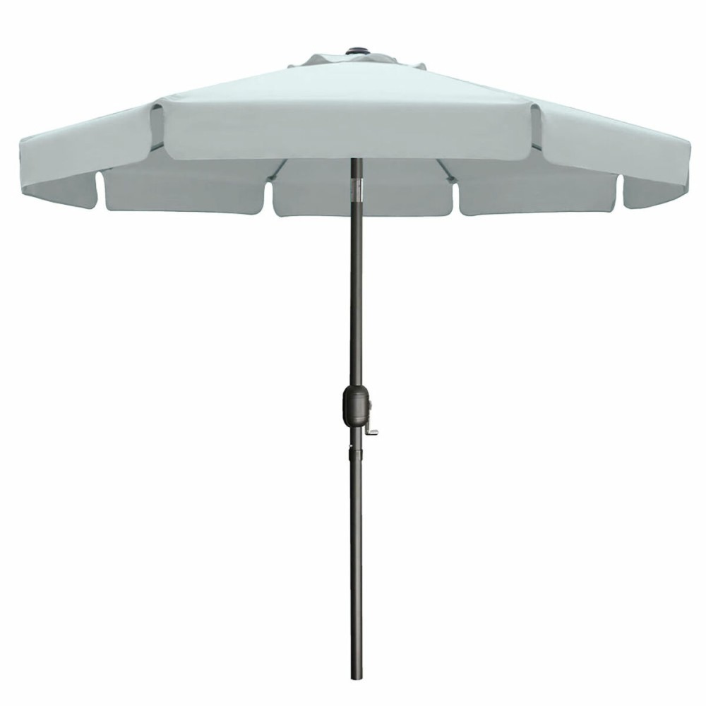 Marbueno Umbrelă Acero 8 Rame D300 cm Poliester Alb Grădină, Piscină, Terasă 10489