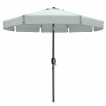 Marbueno Umbrelă Acero 8 Rame D300 cm Poliester Alb Grădină, Piscină, Terasă 10489