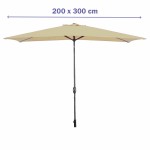 Marbueno Umbrela Acero 8 Varillas 200x300 cm Poliester Maro Gradina, Piscina, Terasa