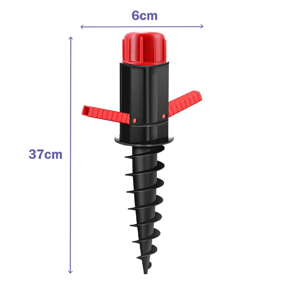 Marbueno Pincho Parasol Plastic Negru 37x6x6 cm Plajă și Grădină 10505