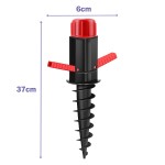 Marbueno Pincho Parasol Plastic Negru 37x6x6 cm Plajă și Grădină 10505