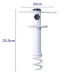 Marbueno Pincho Parasol Succion Acero Alb 35,5x15x6 cm Plajă și Grădină 10506