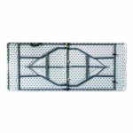 Marbueno Masă Pliabilă Resină Alb 180X74X74 cm Catering, Plajă și Camping 10528