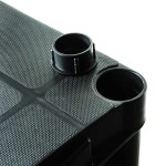 Marbueno Raft 5 Polite Plastic Negru 90x40x180 cm Grădină 10539