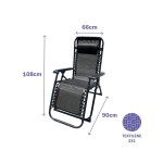 Scaunul Pliabil Marbueno Negru 90 x 108 x 66 cm