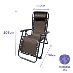 Șezlong de camping Marbueno Maro 90 x 108 x 66 cm