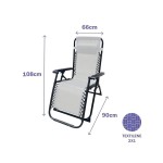 Scaunul Pliabil Marbueno Gri 90 x 108 x 66 cm