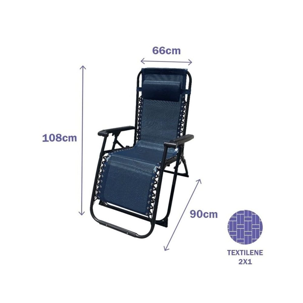 Scaunul Pliabil Marbueno 90 x 108 x 66 cm Albastru