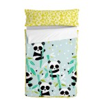 Pilotă cu umplutură HappyFriday Moshi Moshi Panda Garden Blue Albastru 42 x 20 x 50 cm