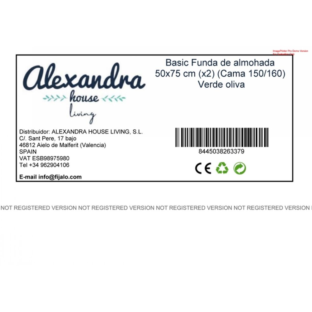 Față de pernă HappyFriday Basic 50 x 75 cm 15 x 1 x 38 cm 2 Piese