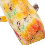 Figură Decorativă Alexandra House Living Galben Balenă Fier