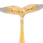 Figură Decorativă Alexandra House Living Galben Balenă Fier