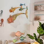 Figură Decorativă Alexandra House Living Galben Balenă Fier