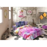 Set husă de pătură Lois FESTIVAL P. Mov Pat 90 150 x 230 cm 3 Piese