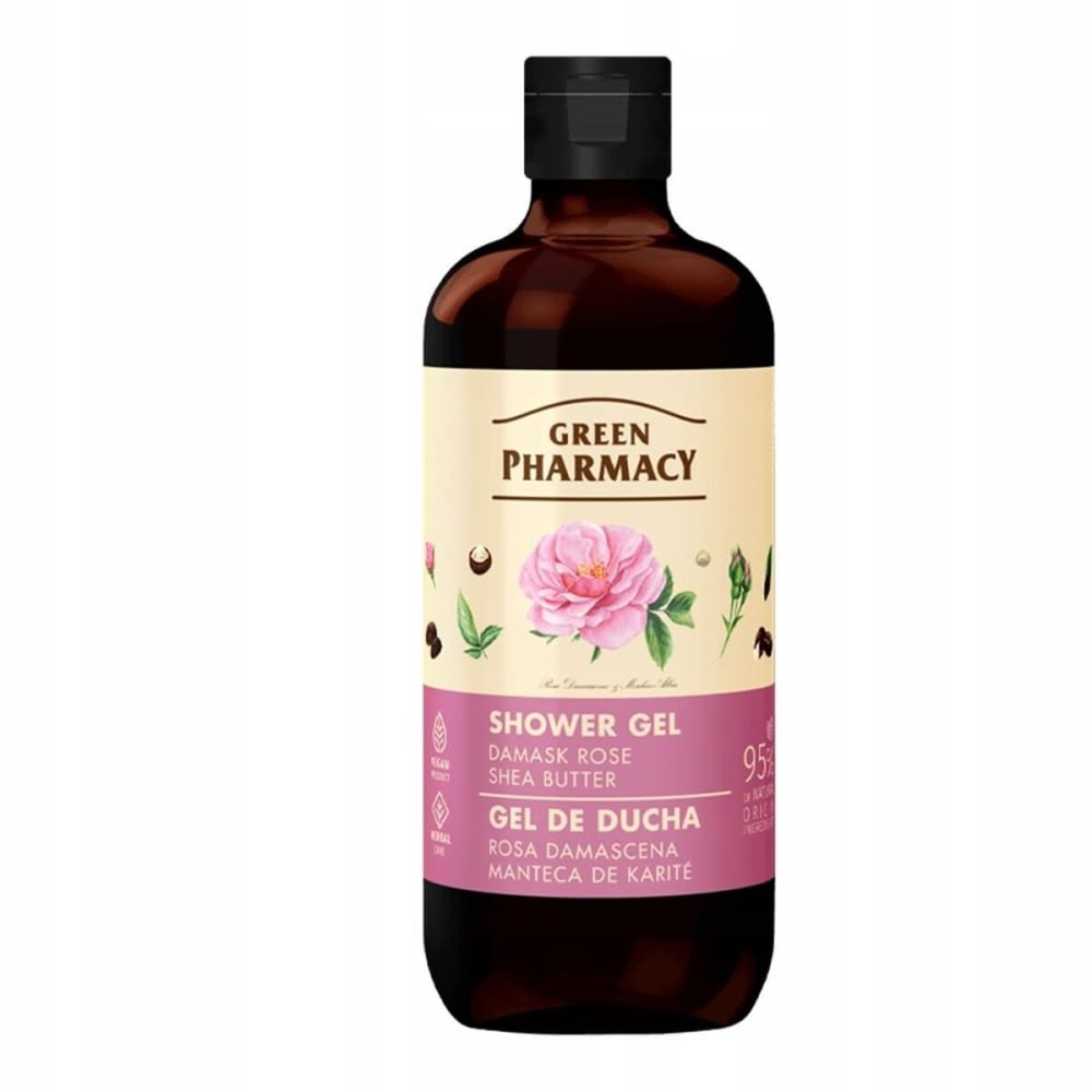 Gel de duș Green Pharmacy Damask Rose Shea Butter 500 ml
