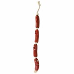 Jucărie pentru câini Trixie Sausages on a Rope 75 cm Maro Vynils Cârnați