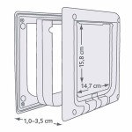 Ușiță pentru pisică Trixie Alb Plastic 21,1 × 24,4 CM