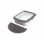 Covor litieră pentru pisici Trixie Antracit PVC 59 × 35 cm