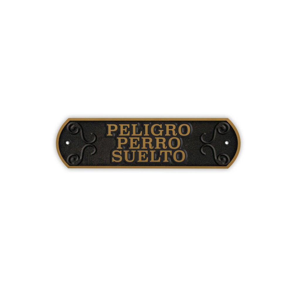 Placă Magnet & Steel Peligro perro Suelto 24 x 7,2 cm