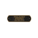 Placă Magnet & Steel Peligro perro Suelto 24 x 7,2 cm
