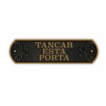 Placă Magnet & Steel Tancar Esta Porta 24 x 7,2 cm