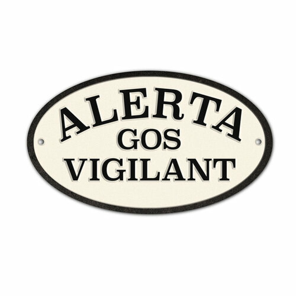 Placă Magnet & Steel Alerta Gos Vigilant 16,3 x 9,5 cm