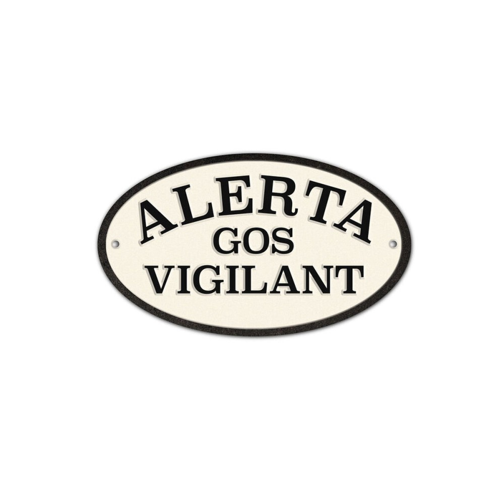 Placă Magnet & Steel Alerta Gos Vigilant 16,3 x 9,5 cm