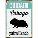 Placă Magnet & Steel Cuidado Cobaya Patrullando 14,8 x 21 cm