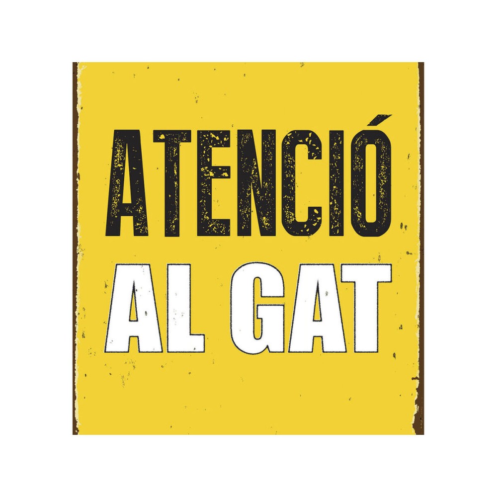 Placă Magnet & Steel Atenció al Gat 14,8 x 21 cm
