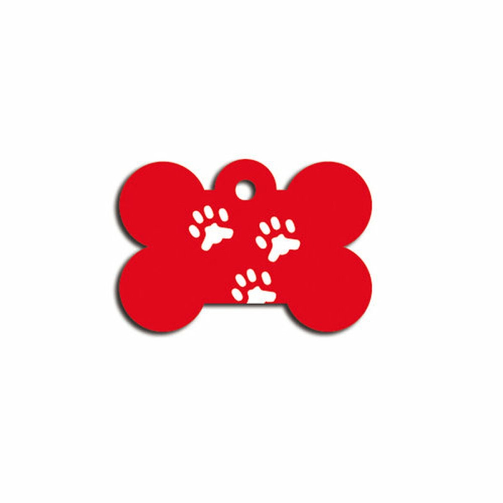 Placă de identificare pentru guler Imarc Bone Roșu