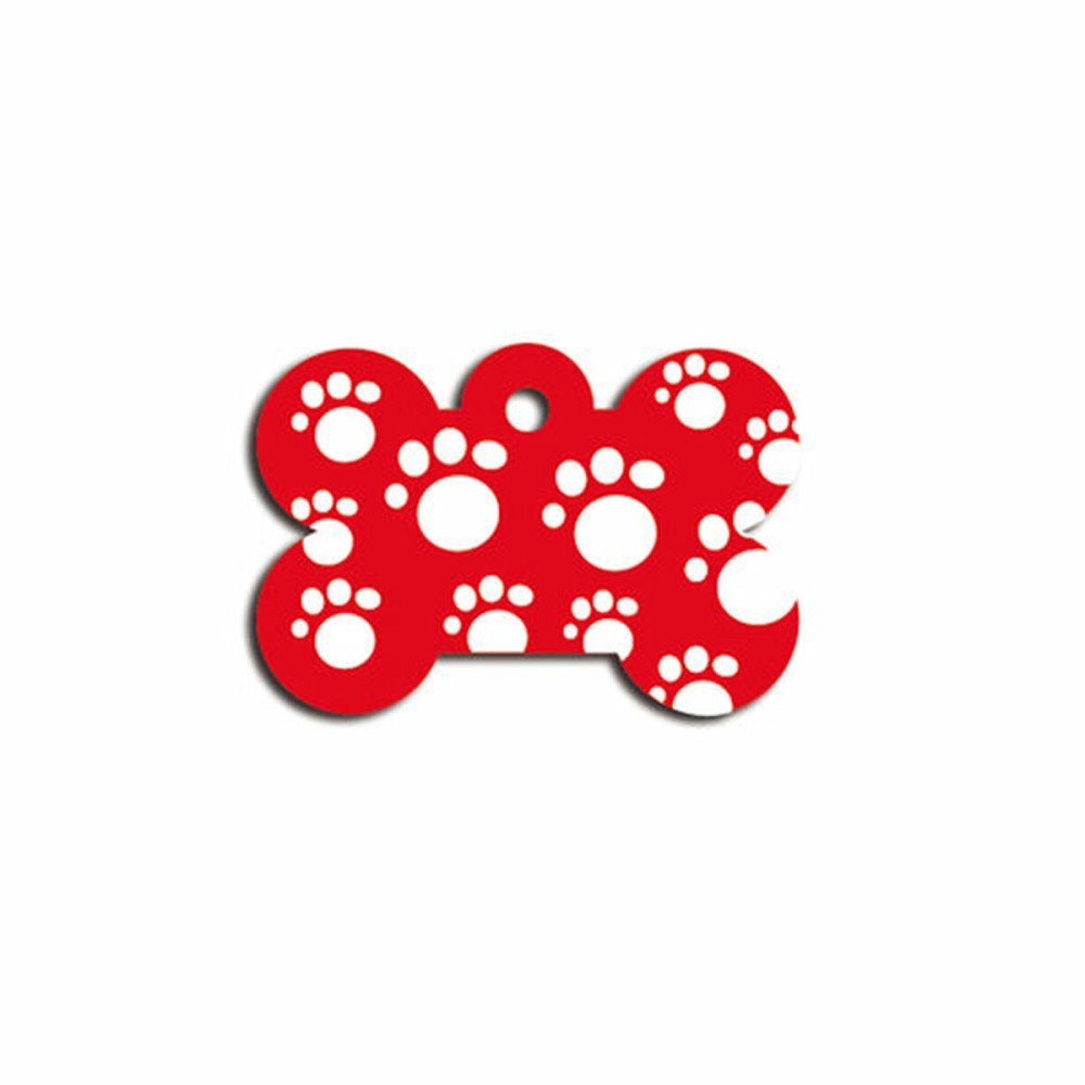 Placă de identificare pentru guler Imarc Bone Roșu
