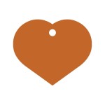 Placă de identificare pentru guler Imarc Heart Portocaliu