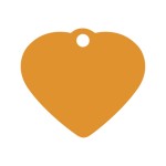 Placă de identificare pentru guler Imarc Heart Portocaliu