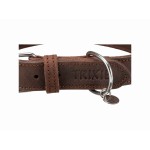 Zgardă pentru câini Trixie Rustic Maro închis XS/S 27-34 cm