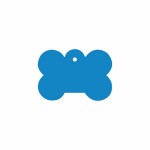 Placă de identificare pentru guler Imarc Bone Albastru