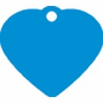 Placă de identificare pentru guler Imarc Heart Albastru