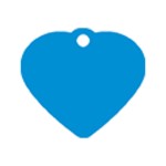 Placă de identificare pentru guler Imarc Heart Albastru