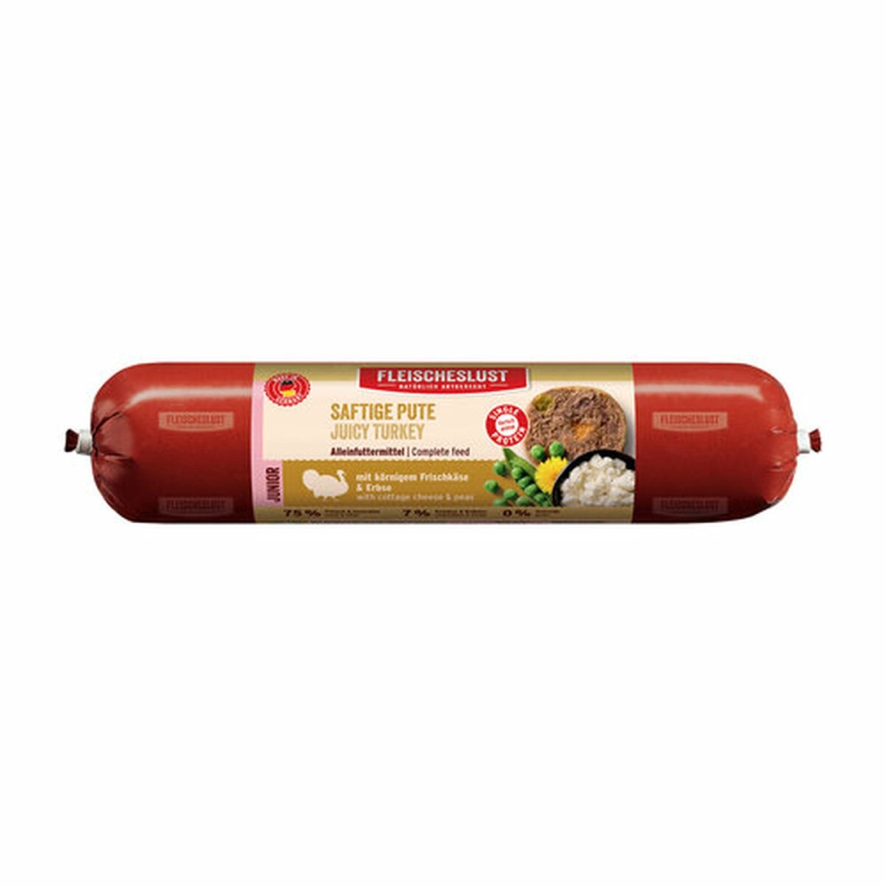 Hrană umedă Fleischeslust Junior 400 gr Curcan