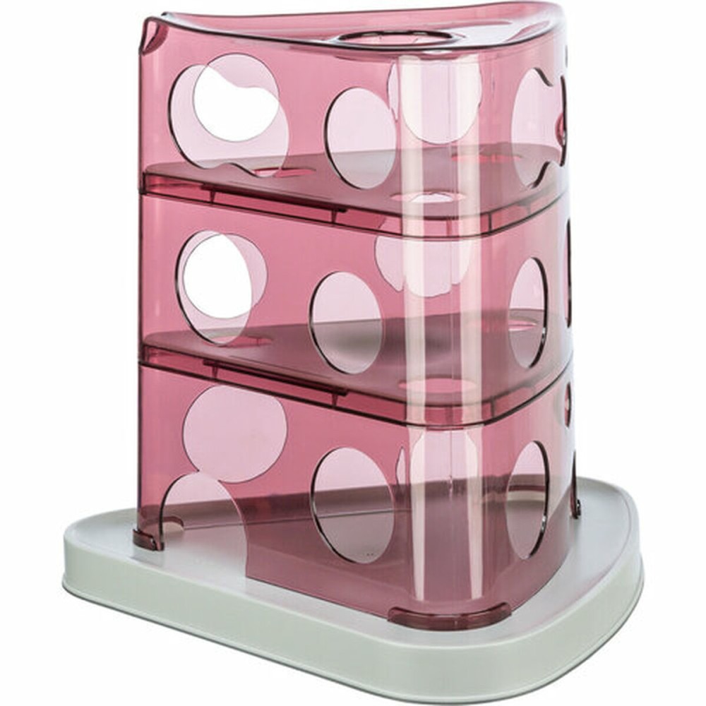 Jucărie pentru pisici Trixie Cheese Tower Alb Roz Cauciuc Plastic 32 x 32 x 32 cm