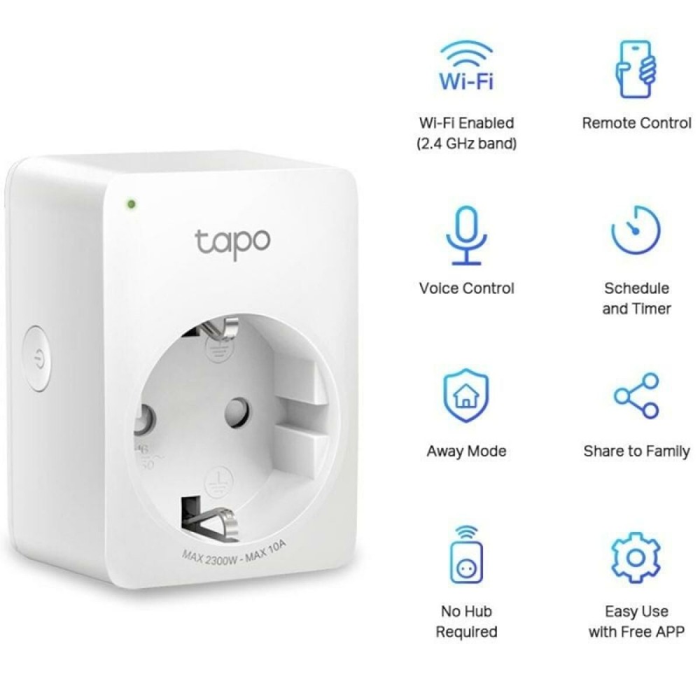 Priză Inteligentă TP-Link Tapo P100 Wi-Fi 220-240 V 10 A